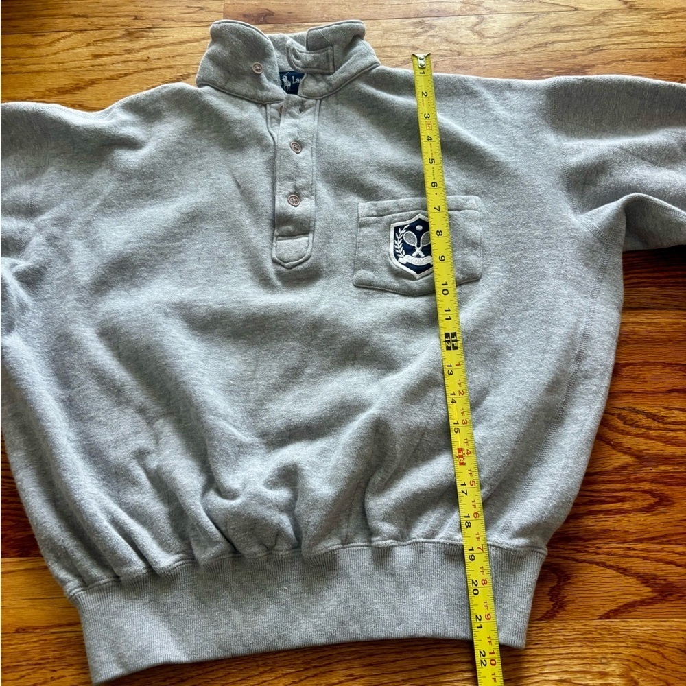 Ralph Lauren Gray Mock Neck Sweatshirt - Medium - Tennis Creat - Picture 5 of 8